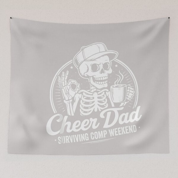 Item preview, Cheer Dad Surviving Comp Weekend Fathers Day Skeleton Coffee designed and sold by MabelWells.