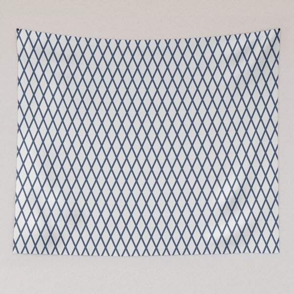 Item preview, White And Blue Lattice Pattern designed and sold by pattern-archive.