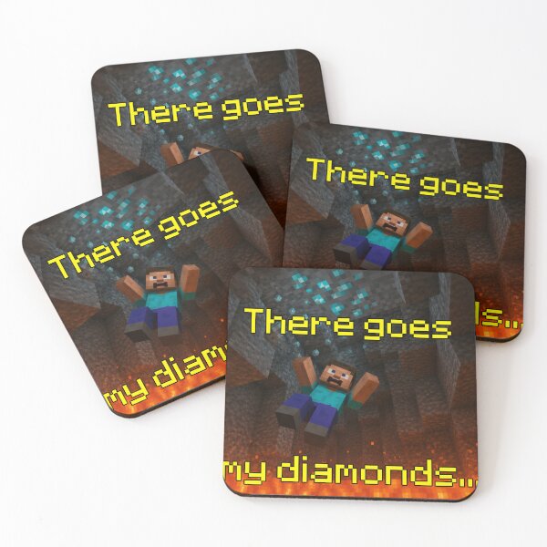 Item preview, There Goes My Diamonds - Funny Minecraft T-Shirt designed and sold by NeverLogOff.
