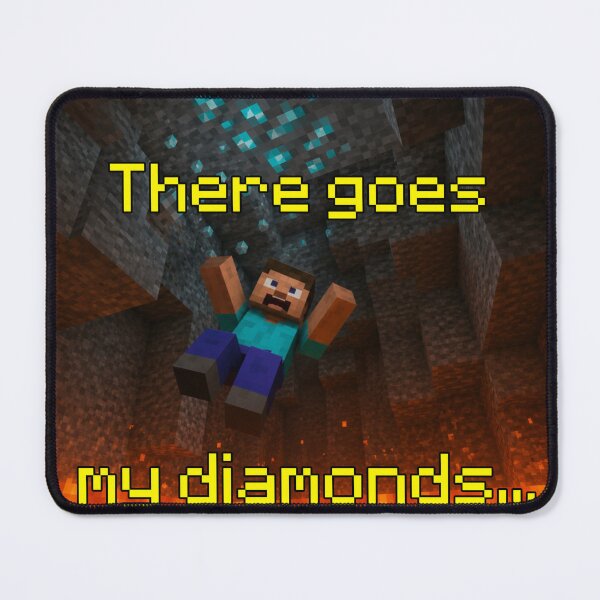 Item preview, There Goes My Diamonds - Funny Minecraft T-Shirt designed and sold by NeverLogOff.