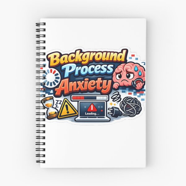 Item preview, Background Process Anxiety Sticker designed and sold by BrightMindPrint.