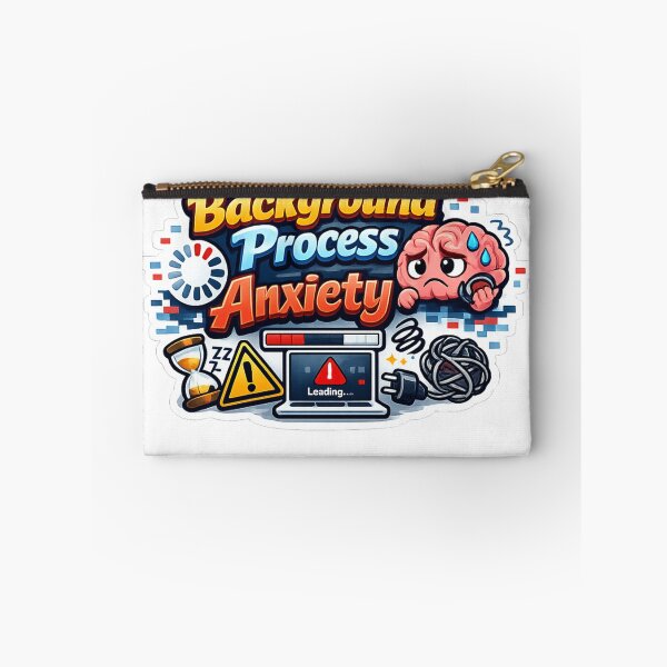 Item preview, Background Process Anxiety Sticker designed and sold by BrightMindPrint.
