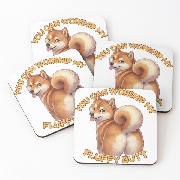 Item preview, You Can Worship My Fluffy Butt Shiba Inu Dog Meme designed and sold by DailyStruggleCo.