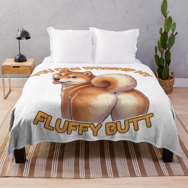 Item preview, You Can Worship My Fluffy Butt Shiba Inu Dog Meme designed and sold by DailyStruggleCo.