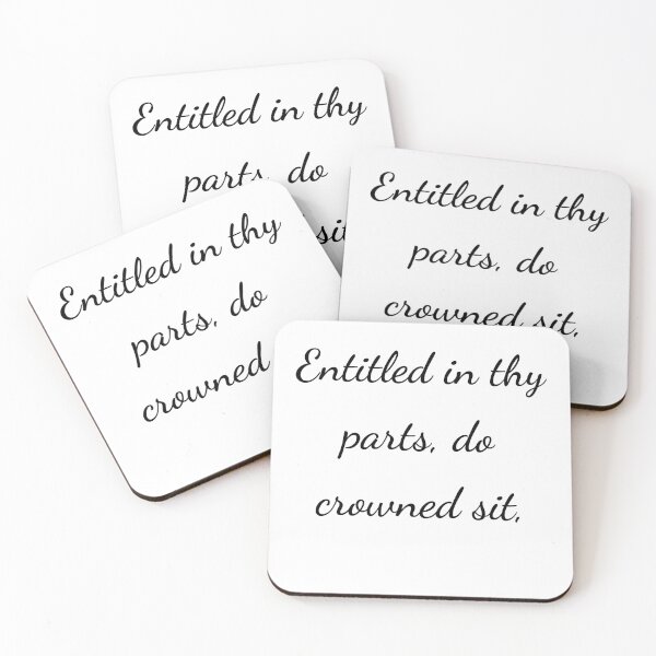 Item preview, "Entitled in thy parts, do crowned sit," - handwriting black designed and sold by ariksworld.