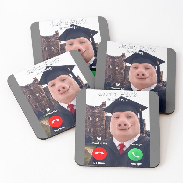 Item preview, John Pork is Calling Brainrot Meme Funny Graduation Day designed and sold by KristineLi.