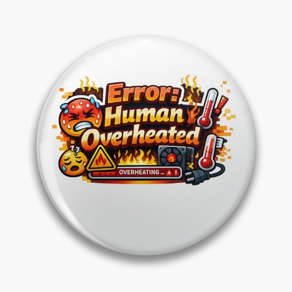 Item preview, Error Human Overheated Sticker designed and sold by BrightMindPrint.