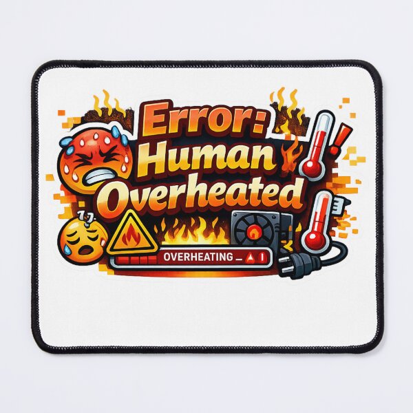 Item preview, Error Human Overheated Sticker designed and sold by BrightMindPrint.