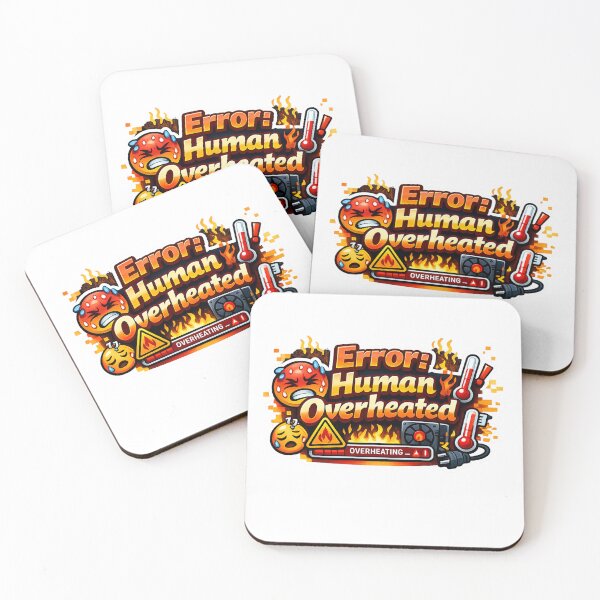 Item preview, Error Human Overheated Sticker designed and sold by BrightMindPrint.