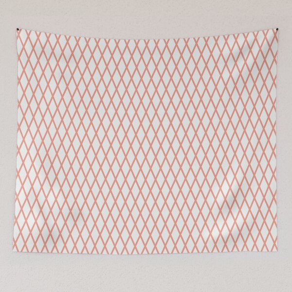 Item preview, White And Coral Lattice Pattern designed and sold by pattern-archive.