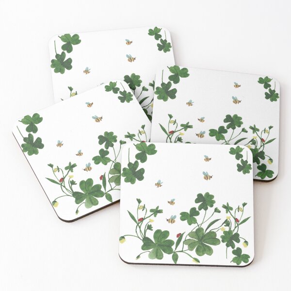 Item preview, Watercolor Greenery & Bees Illustration – Botanical Nature Art designed and sold by LLilyArt.