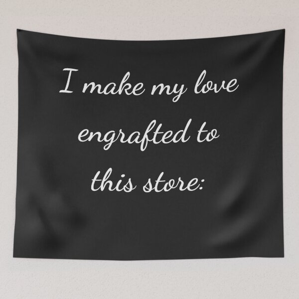 Item preview, "I make my love engrafted to this store:" - handwriting white designed and sold by ariksworld.
