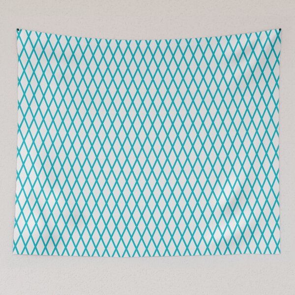 Item preview, White And Cyan Lattice Pattern designed and sold by pattern-archive.