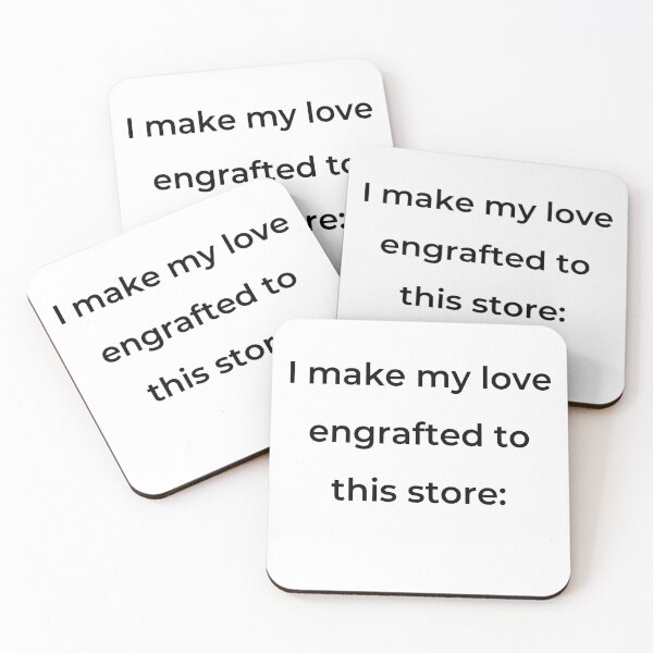 Item preview, "I make my love engrafted to this store:" - print black designed and sold by ariksworld.