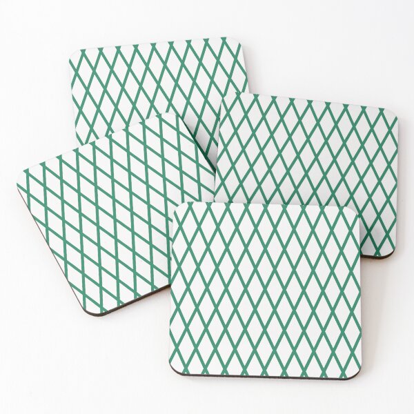 Item preview, White And Green Lattice Pattern designed and sold by pattern-archive.