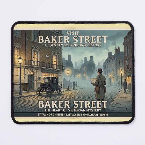Item preview, Vintage Baker Street London Travel Poster designed and sold by ArtworkNorth.