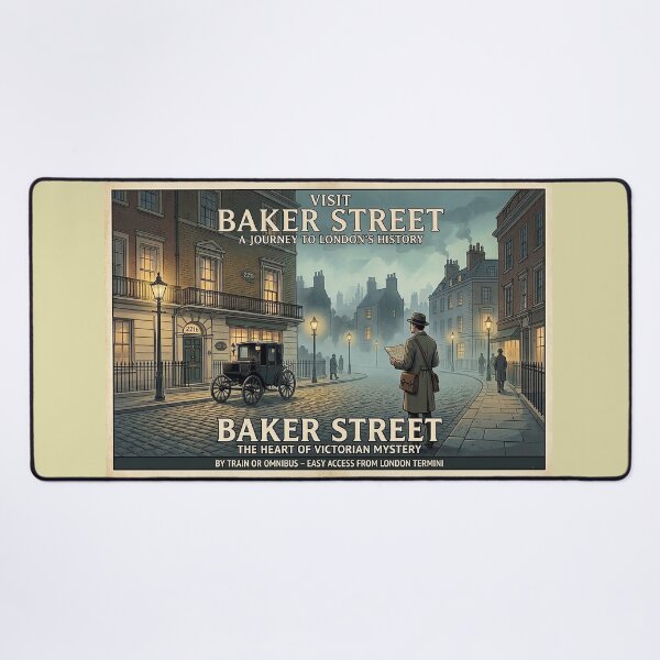 Item preview, Vintage Baker Street London Travel Poster designed and sold by ArtworkNorth.
