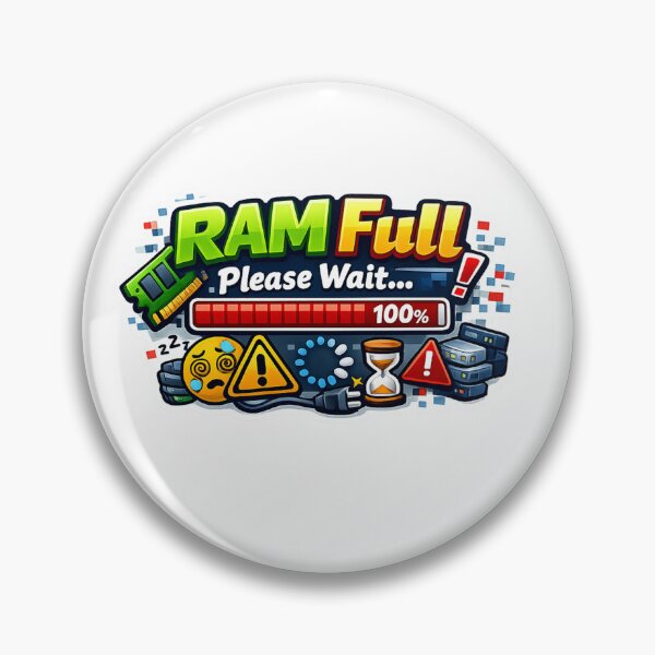 Item preview,  RAM Full Please Wait Sticker designed and sold by BrightMindPrint.