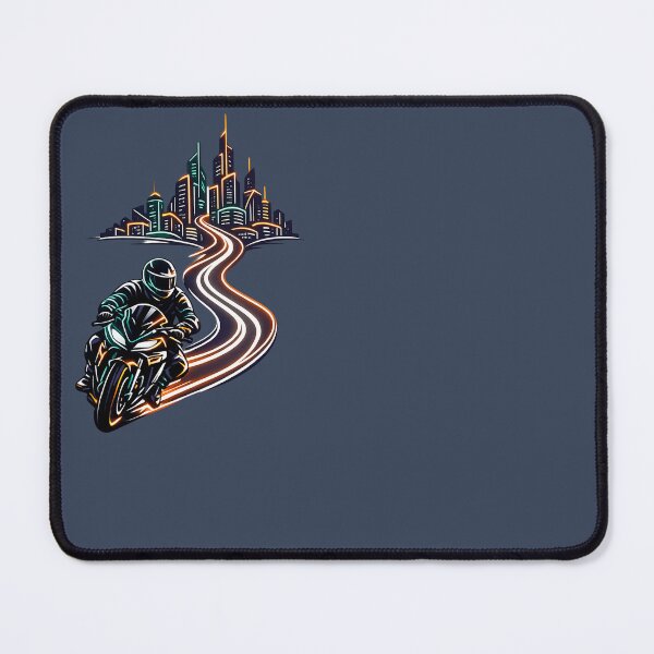 Item preview, Neon Motorcyclist Leaving Futuristic City – Minimalist Cyberpunk Line Art T-Shirt Design designed and sold by SilentPowerArt.