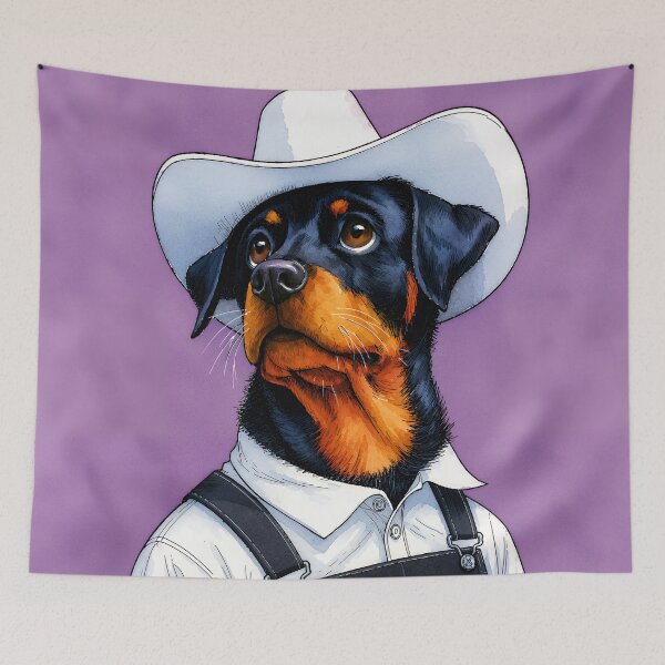 Item preview, Rottweiler Cowboy designed and sold by prettykaler.