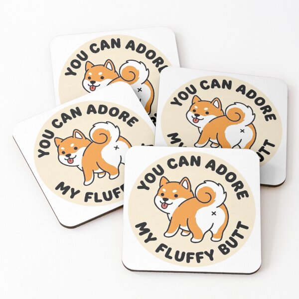 Item preview, You Can Adore My Fluffy Butt Shiba Inu Dog Doodle designed and sold by DailyStruggleCo.