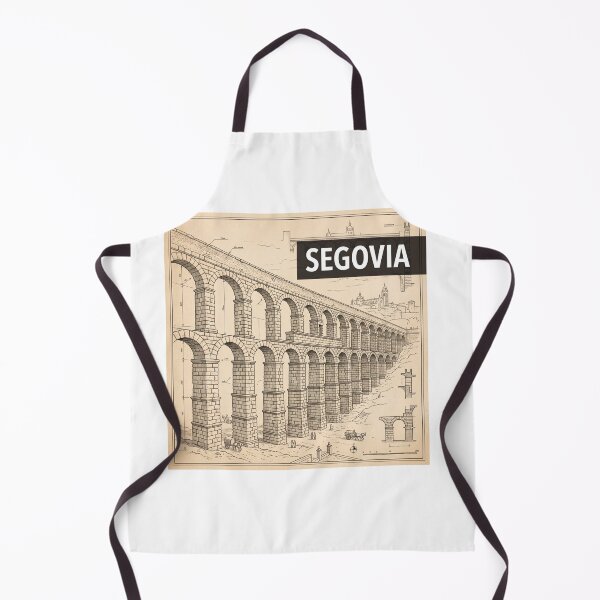 Item preview, Segovia Spain Architecture Poster - Roman Aqueduct Blueprint Art designed and sold by ryanguas.