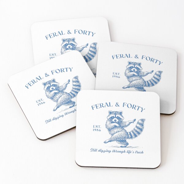 Item preview, Feral and Forty 1986 Funny Raccoon 40th Birthday designed and sold by HBDStudio.