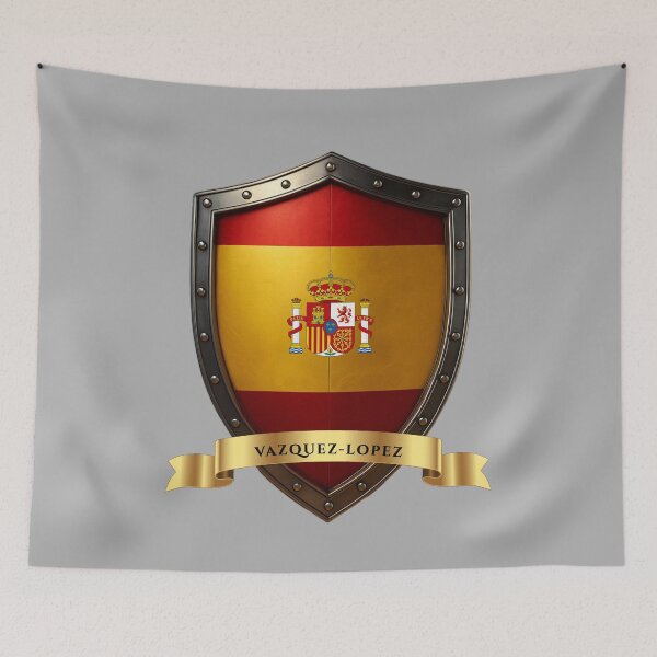 Item preview, Vazquez-Lopez Spanish Heritage Crest Shield designed and sold by Highlandkings.