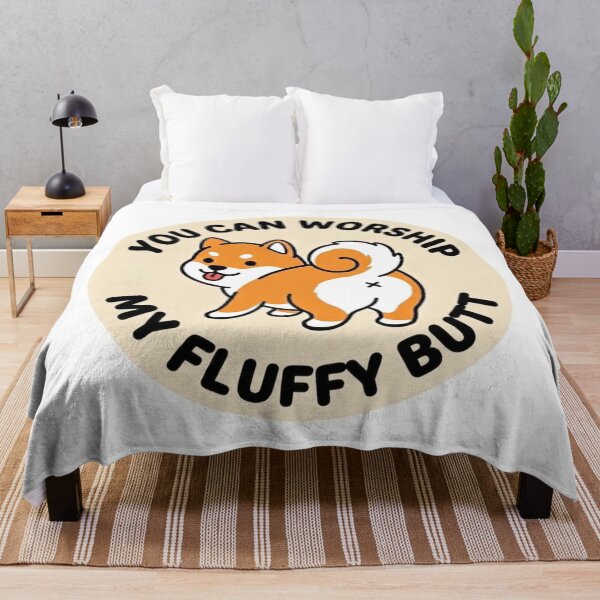 Item preview, You Can Worship My Fluffy Butt Shiba Inu Dog Doodle designed and sold by DailyStruggleCo.