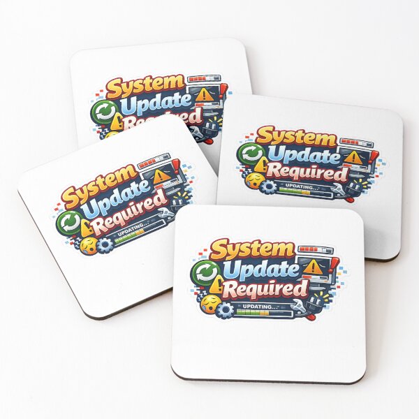 Item preview, System Update Required Sticker designed and sold by BrightMindPrint.