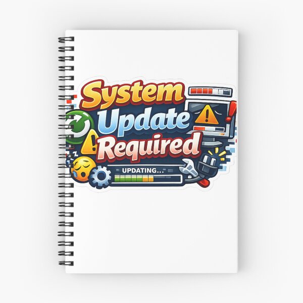 Item preview, System Update Required Sticker designed and sold by BrightMindPrint.