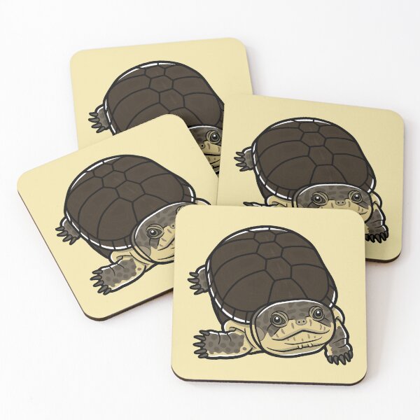 Item preview, African Dwarf Mud Turtle Japanese Pop Art designed and sold by Rie-TortoTurtle.