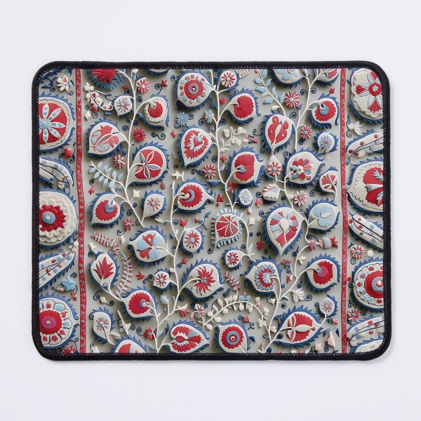 Item preview, Suzani Uzbekistan Floral Embroidery Print designed and sold by Vicky Brago-Mitchell®.