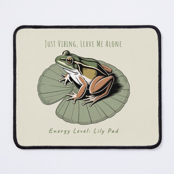 Item preview, Just Vibing, Leave Me Alone – Introvert Frog on Lily Pad T-Shirt designed and sold by AlexandraSand.