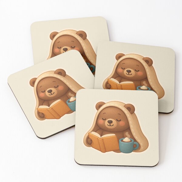 Item preview, Blanket Reading Bear designed and sold by Thalora Store.