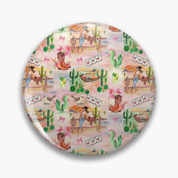 Item preview, Cowgirl Daydream Western Coquette Toile De Jouy designed and sold by Zen & Oatmeal by Carmen Ray Anderson.