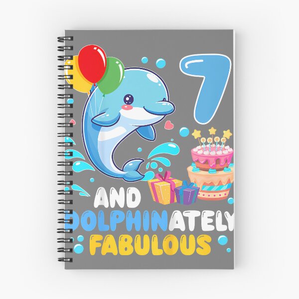 Item preview, 7 and Dolphinaletly Fabulous 7th Birthday Dolphin Lover designed and sold by mjohnson9.