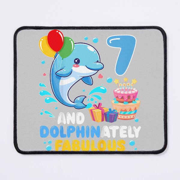 Item preview, 7 and Dolphinaletly Fabulous 7th Birthday Dolphin Lover designed and sold by mjohnson9.