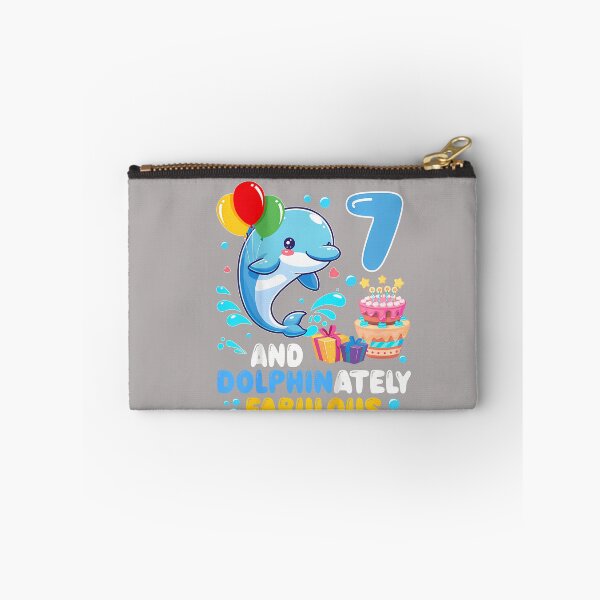 Item preview, 7 and Dolphinaletly Fabulous 7th Birthday Dolphin Lover designed and sold by mjohnson9.