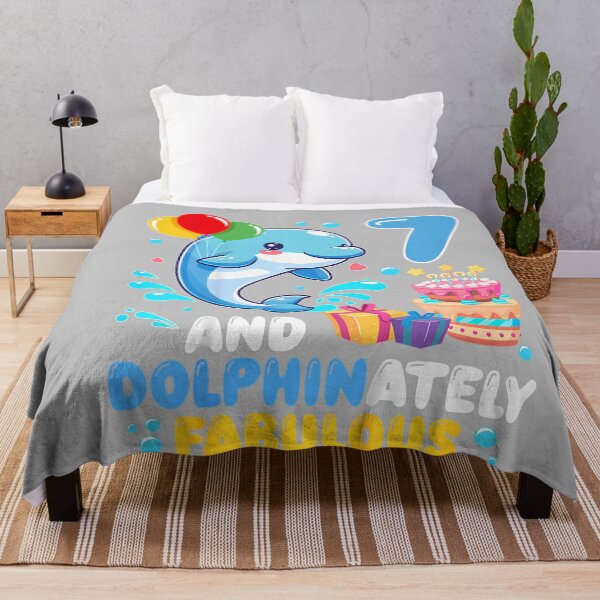 Item preview, 7 and Dolphinaletly Fabulous 7th Birthday Dolphin Lover designed and sold by mjohnson9.