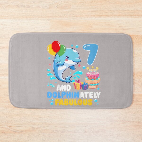 Item preview, 7 and Dolphinaletly Fabulous 7th Birthday Dolphin Lover designed and sold by mjohnson9.