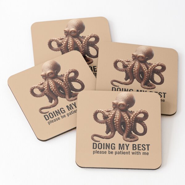 Item preview, Doing My Best Octopus Shirt – Cute Overwhelmed Octopus Meme Sticker & Anxiety Aesthetic Tee designed and sold by ZyxDes.