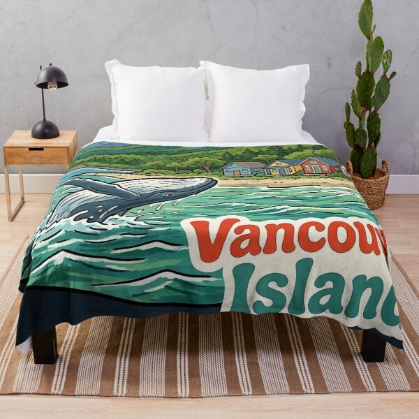Item preview, Vancouver Island BC Cute Beach Landscape Humpback designed and sold by HowToCanadian.