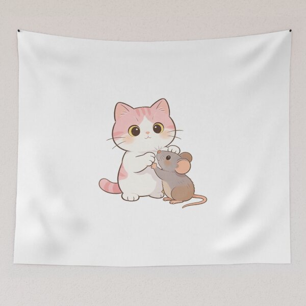 Item preview, Cat & Mouse Friendship designed and sold by HappyDesigins.