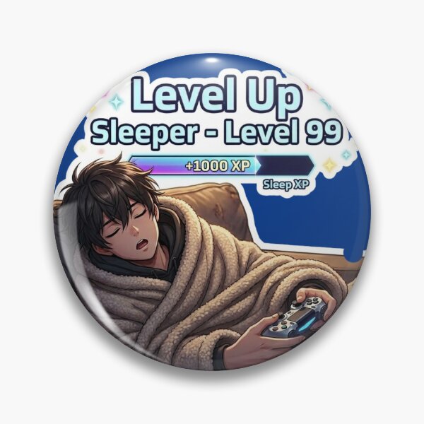 Item preview, Level Up Sleeper Level 99 Gamer Anime Boy Meme designed and sold by DailyStruggleCo.