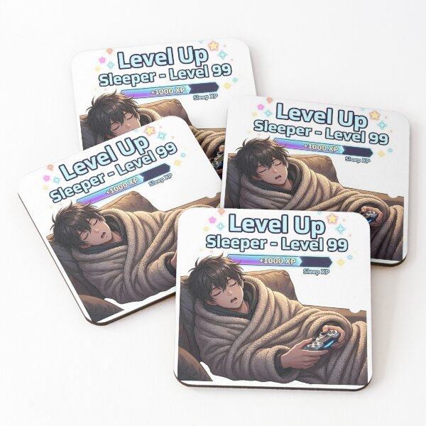 Item preview, Level Up Sleeper Level 99 Gamer Anime Boy Meme designed and sold by DailyStruggleCo.
