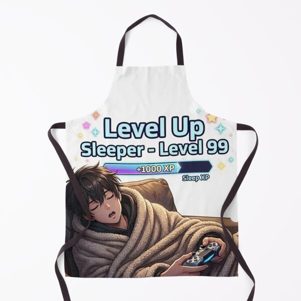 Item preview, Level Up Sleeper Level 99 Gamer Anime Boy Meme designed and sold by DailyStruggleCo.