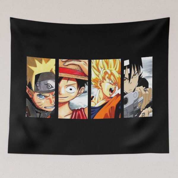 Item preview, Anime Crossover - Four Japanese Animation Heroes designed and sold by AnimeShin.