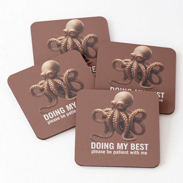 Item preview, Doing My Best Octopus Shirt – Cute Overwhelmed Octopus Meme Sticker & Anxiety Aesthetic Tee designed and sold by ZyxDes.