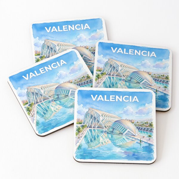 Item preview, Valencia Spain Travel Poster - Vibrant Watercolor Architecture Art designed and sold by ryanguas.